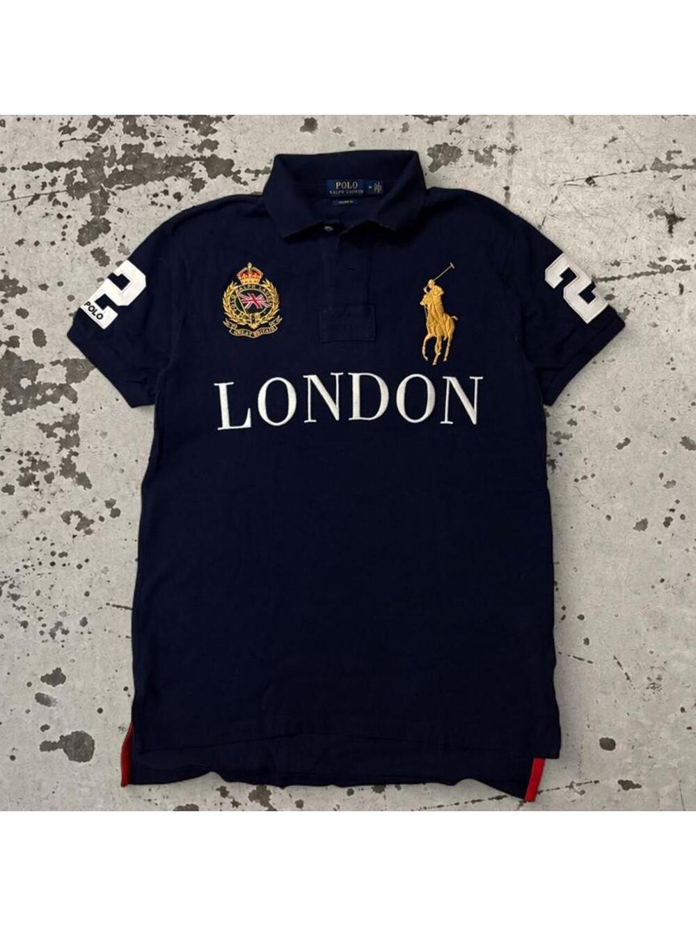 rare vintage beautiful super fire Y2K London spellout Polo